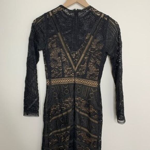 The Kooples Openwork Lace Black Maxi Dress Womens Small - Picture 9 of 15
